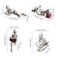 thumbnail image 3 of Skeleton Character Reading A Book Modelling Resin Ornaments Halloween Personalised Crafts, 3 of 8
