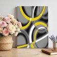 thumbnail image 2 of Canvas Wall Art, Yellow Geometric Framed Canvas Prints for Living Room Office, Gray Black Retro Abstract Stripes Lines Large Gallery Wrapped Wall Decor for Home Office, Gifts, 16"x24" Ship Next Day, 2 of 9