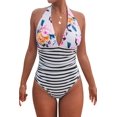 thumbnail image 1 of Women's Halter One Piece Swimsuit Keeping You Accompained Swimwear, 1 of 6