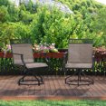 thumbnail image 1 of Costway Patio Swivel Dining Chairs Set of 2 with Quick-Drying Fabric and Metal Frame, 1 of 9