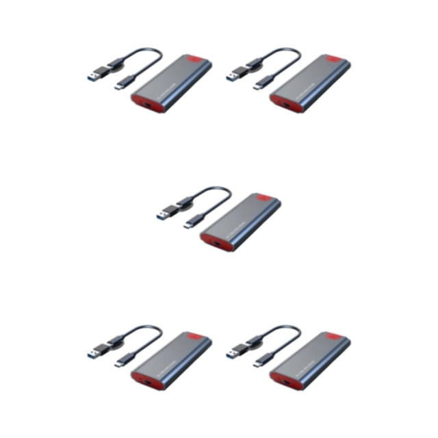 Inteprter M.2 NVMe SSD Enclosure Case Gen2 HDD Box Portátil Ligero USB3.2 USB-C PCIe 3.0 Disco duro sin herramientas Gris con 2 1 Type2 NO2