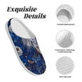 thumbnail image 5 of Lsque Blue Heron Floral Garden Pattern Womens Comfort Cotton on Scuff With Memory Foam and Anti-skid Sole Slipper-37/38, 5 of 7