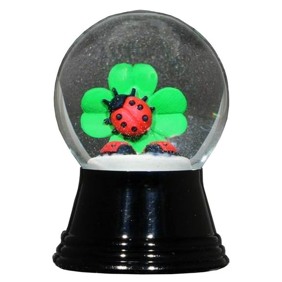 Alexander Taron 2.5" Perzy Small Clover with Ladybugs St. Patrick's Day Snow Globe