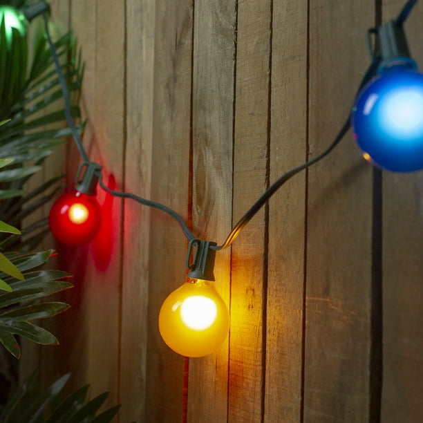 Northlight Jeu de 100 Multicolore LED Facettes C7 lumières de Noël - Fil  vert