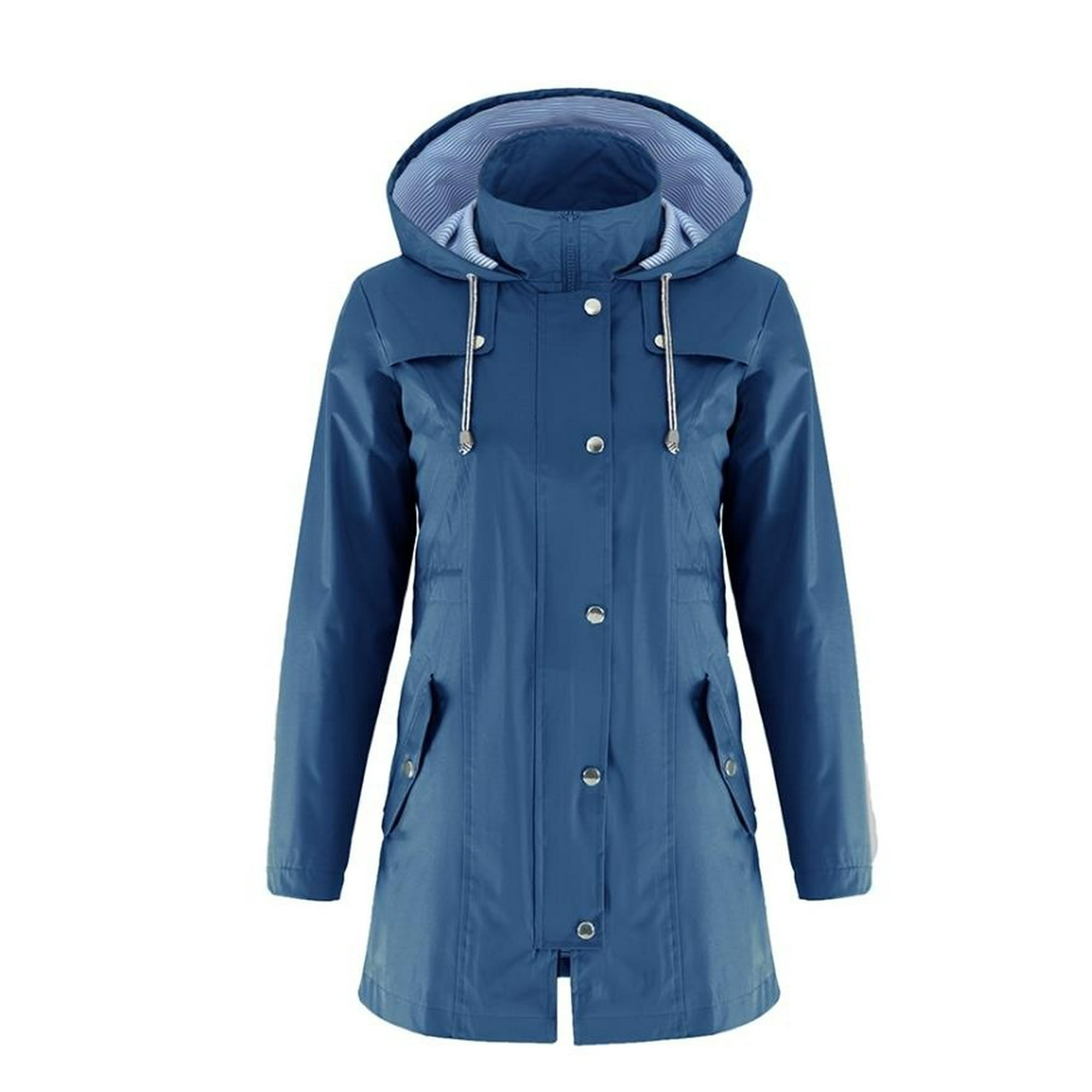 Nituyy Cutemini Women Rain Jackets Waterproof With Hood Ladies Long Sleeve Lightweight Windbreaker Active Outdoor Rain Jacket Travel Hiking Xs Xxl Yel