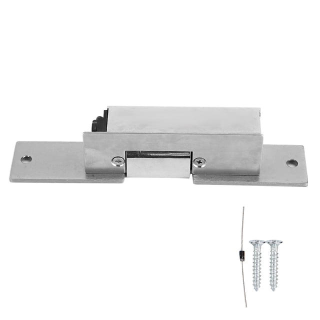 Cerradura electromagnética de acero inoxidable con cerradura de cátodo eléctrico de CC de 12V para acceso a puerta