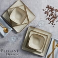thumbnail image 3 of Vesteel 12 Pieces Square Dinnerware Sets, Ceramic Plates and Bowls Sets for 4, Handmade Reactive Glaze Dishes Set for Kitchen Dining, Microwave & Dishwasher Safe, Khaki, 3 of 9