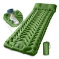 thumbnail image 1 of Sleeping Pad, Extra Thickness 4 Inch Inflatable Camping Sleeping Mat with Pillow Built-in Foot Press, Compact Ultralight Camping Air Mattress for Backpacking, Hiking, Tent, 1 of 5