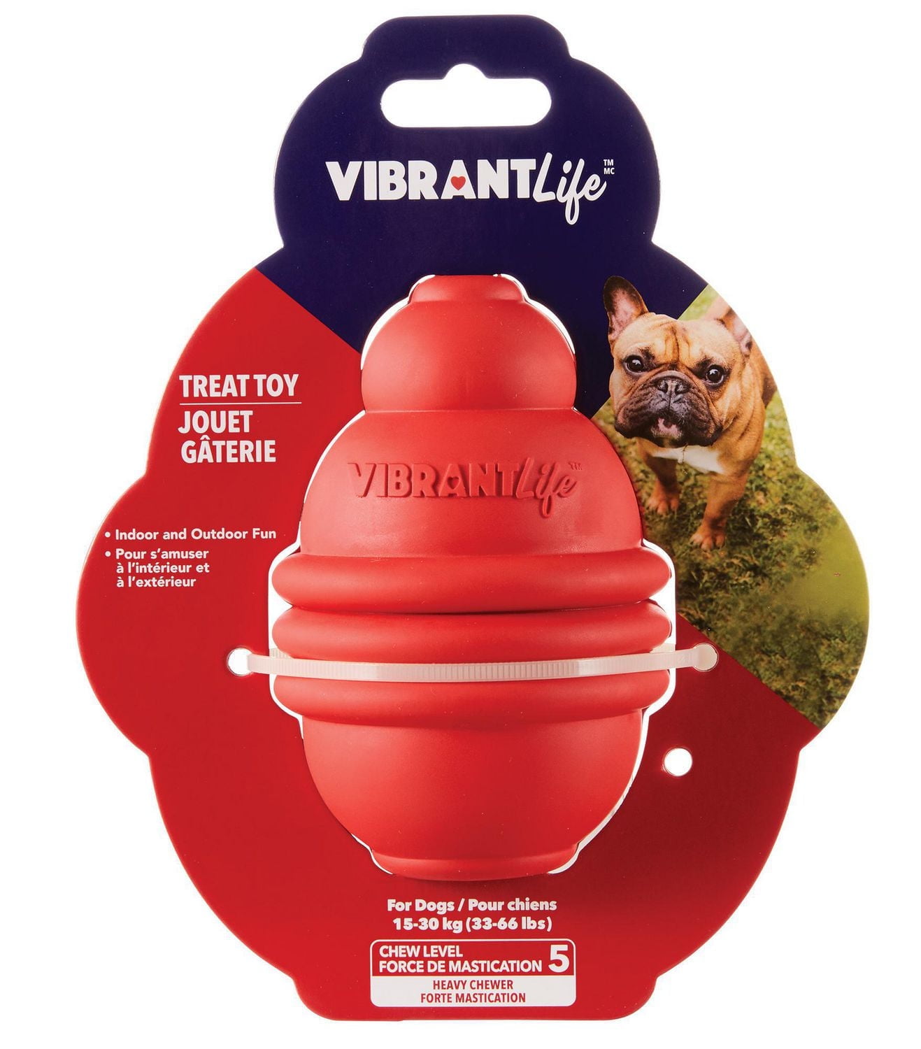 VIBRANT LIFE LARGE/MEDIUM/SMALL RED TREAT DISPENSER, For Dogs/30 kg+ / 15-30 kg / 3-15 kg