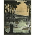 thumbnail image 3 of Goldberger, Jennifer 20x24 Black Modern Framed Museum Art Print Titled - Small Nouveau Trees II, 3 of 5