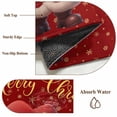 thumbnail image 6 of 2x3 Ft Entryway Area Rug, Red Santa Christmas Kitchen Rug Runner Washable Floor Mat, Western Cowboy Xmas Snowflake Non Slip Indoor Door Mat Throw Carpet for Bathroom Living Room Bedroom, 6 of 8