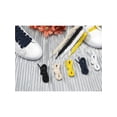 thumbnail image 4 of INSPIRE CHIC Wide Flat Cross Reflective Shoelace Braided Decorative Rope for Sneakers Skate Boots 2 Pairs Yellow 60cm/23.6", 4 of 4