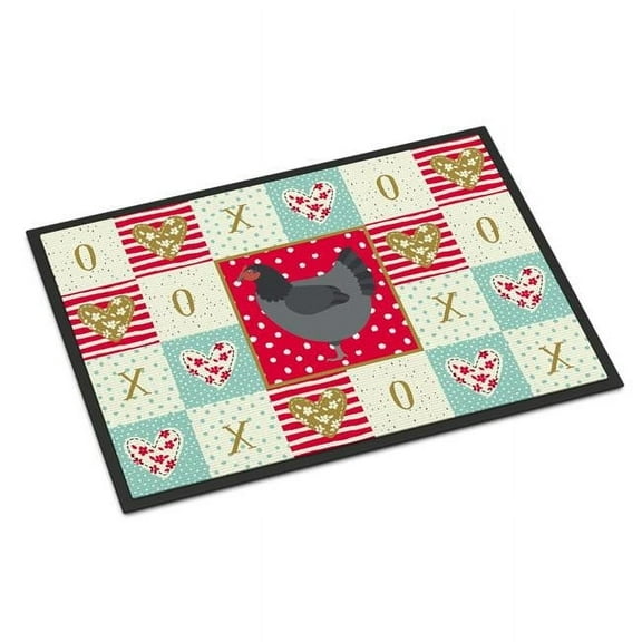 Caroline's Treasures CK5262JMAT Jersey Giant Chicken Love Door Mat, Indoor Rug or Outdoor Welcome Mat 24x36 Doormat,