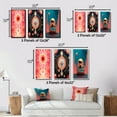thumbnail image 4 of Designart "Awakening of Consciousness Visionary Geometry IV" Modern Geometric Framed Wall Art Set Of 3 - Pink Abstract Frame Canvas Set For Living Room Decor, 4 of 7