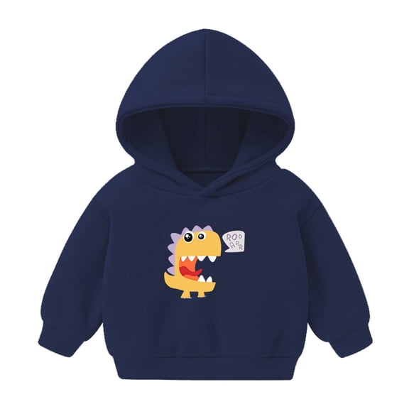 Ketyyh-chn99 Dinosaurs Shirts Kids Boys Graphic Crewneck Tee with Long Sleeves Size for 5-6 Years,Dark Blue