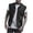 Black, variant on WIZUTIZ Men's Denim Vest Distressed Wash Turndown Collar Sleeveless Button Front Motorcycle Punk Sleeveless Jacket Relaxed Fit Vintage Vest