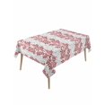 thumbnail image 2 of Red Gray Botanical Tablecloth Rectangle Table Cloth 60x120, Waterproof Tablecloth Outdoor Table Cloth, Pastoral Spring Summer Leaf Aesthetics Washable Table Cover for Kitchen Dinning Party, 2 of 8