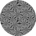 thumbnail image 1 of Ahgly Company Machine Washable Indoor Round Transitional Gunmetal Gray Area Rugs, 3' Round, 1 of 7