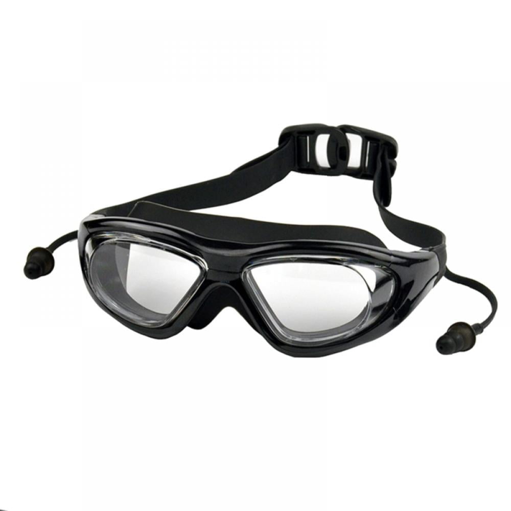 Swim Goggles with Ear Plugs for Men & Women Anti Fog Lenses