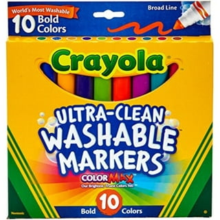Crayola Classic Thin Line Marker Set, 10 Ct, Multi Colors, Back to School  Supplies for Kids 