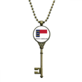thumbnail image 1 of American State Flag Outline North Key Necklace Pendant Tray Embellished Chain, 1 of 3