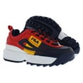 thumbnail image 4 of Fila Disruptor Ii Premium Boys Shoes Size 4, Color: Navy/Yellow/Red, 4 of 5