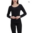thumbnail image 4 of Qarigey Ropa interior térmica para hombre, cálida, previene el viento frío, Heattech, informal, sencilla, generosa, saludable, suave, ropa Ropa interior Negro SG, 4 of 6
