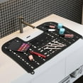 thumbnail image 7 of Pawsdot Black Silicone Sink Organizer Mat for Bathroom Makeup Brush Cleaning and Counter Space Optimization, 7 of 7