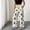 White, variant on BRGZLK Women's Pants Fashion Elastic High Waisted Wide Leg Pants Floral Print Boho Summer Beach Vacation Casual Trousers with Pockets