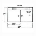 thumbnail image 2 of UTILATWIN 19-GALLON FLOOR-MOUNT DOUBLE BOWL LAUNDRY/UTILITY TUB, COMPRESSION MOLDED FIBERGLASS, 34 X 40 X 24 IN., WHITE, 2 of 3