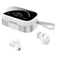 thumbnail image 1 of Auriculares inalámbricos Bluetooth 5.1 estéreo bilateral con micrófono TWS intraaurales K2S K2s blanco, 1 of 9