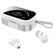 thumbnail image 1 of Auriculares inalámbricos Bluetooth 5.1 TWS intraaurales con conmutación maestro-esclavo y pantalla LED K2s blanco, 1 of 9