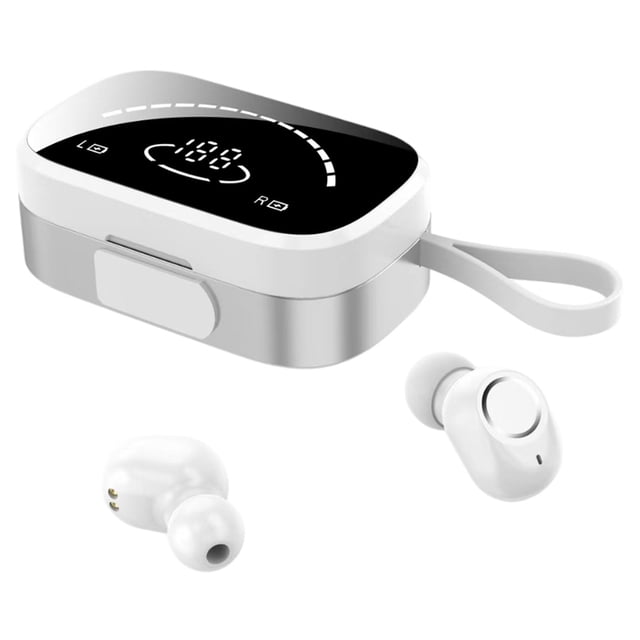 Auriculares inalámbricos Bluetooth 5.1 estéreo bilateral con micrófono TWS intraaurales K2S K2s blanco