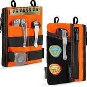 VIPERADE VE18 X-Pac Small EDC Pouch Tool Organizer,Multifunction Small Tools Pouch with 6 Pockets,EDC Organizer Pouch for Men,Mini Pocket Pouch with Velcro Area-Hot Orange