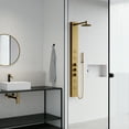 thumbnail image 3 of VIGO Ellington 59 in. H x 6 in. W 4-Jet Shower Panel System with Round Head and Hand Shower Wand in Matte Brushed Gold, 3 of 13