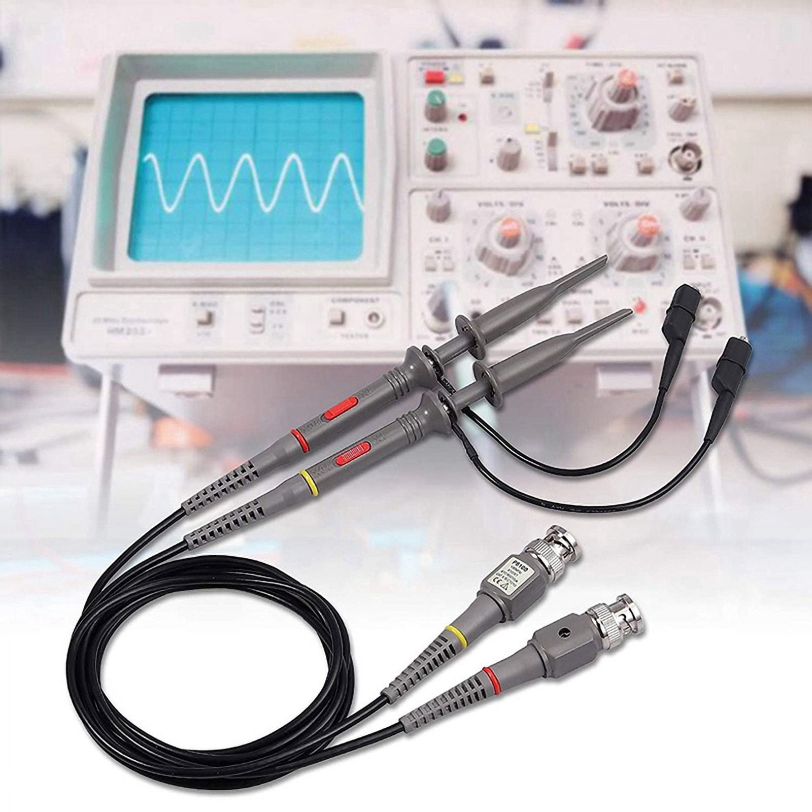 2set P6100 100 MHz Oscilloscope Clip Probes with BNC to Test Lead Kit