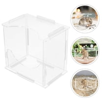 WRITWAA Acrylic Small Pet Food Dish for Hamster Guinea Pig Squirrel Use