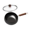 thumbnail image 2 of jifeng Wok Pan Gas Cookware Induction Cooker Frying Pan for Restaurant Kitchen Home 30cm glass lid, 2 of 9