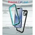 thumbnail image 6 of for iPhone 13 Case Waterproof Shockproof Dustproof Full-Body Sturdy with Camera Lens Protector and Built-in Screen Protector,Underwater Full Sealed Cover Protective for iPhone 13 (Teal), 6 of 13