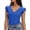 Blue, variant on Women's V Neck Stretch Fitted Shirt Basic Short Sleeves Summer T Shirt Tops Cute Going Out Shirts Women's Solid Color Breathable Top