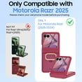 thumbnail image 4 of Oupeigar para Motorola Razr 2026/2025/2024 Funda con Soporte de Anillo, Protector de Pantalla Todo Incluido a Prueba de Golpes con Carga Inalámbrica Funda para Teléfono - Rojo Rosa, 4 of 10