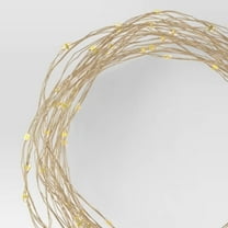 10.5' 30ct. Battery Operated Twinkling LED Dewdrop Fairy String Lights Warm White with Wire -