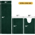 thumbnail image 3 of HAKUNA Upgrade Extra Large Deep Green Bathroom Rug Set 3 Pieces Ultra Soft, Thick Absorbent Bath Mats, Non Slip Chenille Toilet Mat for Bathroom, Bedroom, Kitchen, 3 of 8