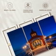 thumbnail image 6 of Elephant Stock Seneca Lake Pier Wall Art - Horizontal Multi Panel Canvas - Living Room Wall Decor - Nautical Multi Panel - Blue And Red Decor - 33" x 20", 6 of 8