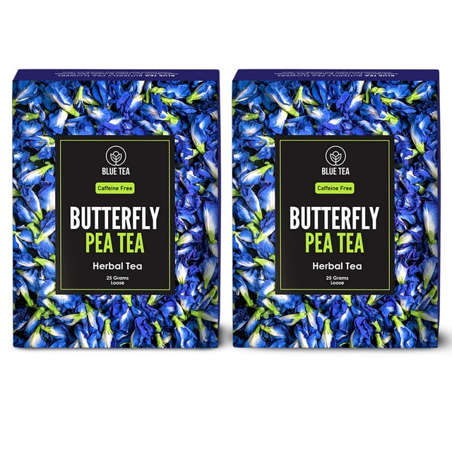 BLUE TEA Butterfly Pea Flower 1.7 Oz (Pack of 2) SUPER ANTI