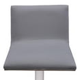 thumbnail image 4 of Crystal Barstool in Brushed Stainless Steel finish with Grey Faux Leather and Walnut Back, 4 of 4