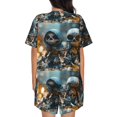 thumbnail image 6 of Haiem Cute Skeletons Figurines Pattern Pajama Set for Women 2 Piece Lounge Set Short Sleeve Tops and Shorts Soft Sleepwear-XX-Large, 6 of 7