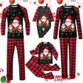 thumbnail image 5 of Family Christmas Pajamas Matching Sets Casual Graphic Santa Printed Plaid Long Sleeve and Pants Outfits Cozy PJ Loungewear Kids Black 5Y, 5 of 5