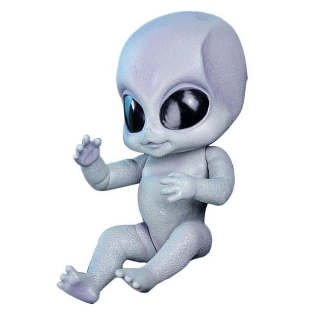Muñecas alienígenas realistas y bonitas de 14 pulgadas, simulación de silicona, muñecas de piel gris y azul Reborn, juguetes