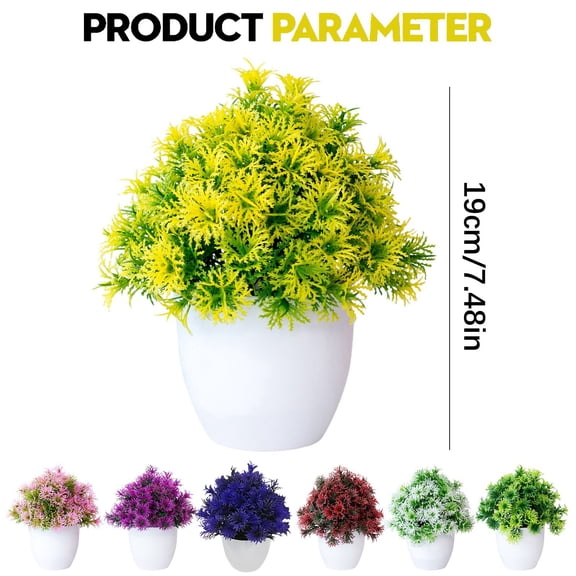 1 Artificial Flower Pot Lifelike Artificial Jasmine Bonsai Potted Plant For Home Tabletop Decor Realistic Green Ornamental For Interior Decoration